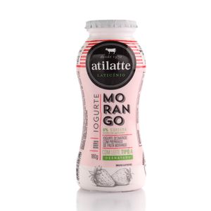 Iogurte Líquido Ati Latte Desnatado Morango Garrafa 180g