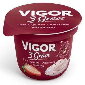 Iogurte Natural Vigor 3 Grãos Morango 100g