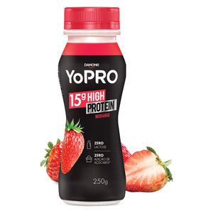 Iogurte Danone Yopro 15g Protein Morango 250g