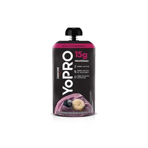Iogurte Danone Yopro 15g Proteína Açaí com Banana 160g