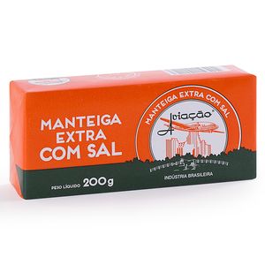Manteiga Aviação com Sal Tablete 200g