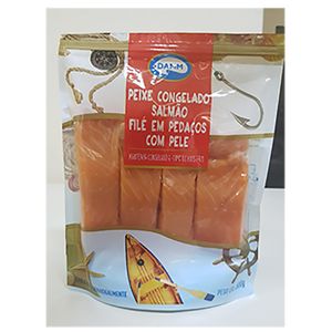 Filé Salmão Damm Pedaços com Pele 500g