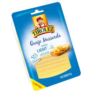 Queijo Mussarela Tirolez Light Fatiada 150g
