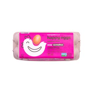 Ovos Mantiqueira Vermelho Grande Happy Eggs com 10 un