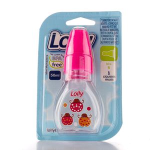 Mini Mamadeira Lolly Zoo Rosa 50ml