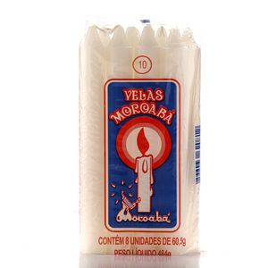 Vela Moroaba Branca N.10 com 8Unidades
