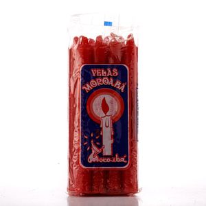 Vela Moroaba Vermelha N.4 com 8Unidades