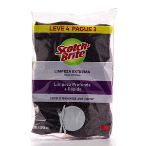 Esponja Scotch Brite Extrema Leve Mais Pague Menos com 4Unidades