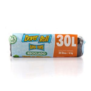 Saco Plástico Dover Roll para Lixo Reciclado Preto 30l 20Unidades