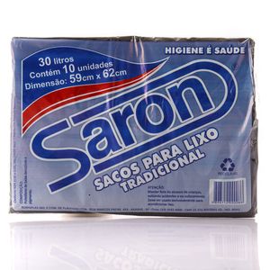 Saco Plástico Saron para Lixo 30l 10Unidades