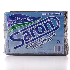 Saco Plástico Saron para Lixo 15l 20Unidades