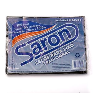 Saco Plástico Saron para Lixo 100l 5Unidades