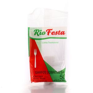 Garfo Rio Festa Cristal para Sobremesa 50un