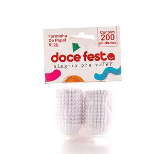 Forminha Papel Doce Festa N.6 Branca 100Unidades