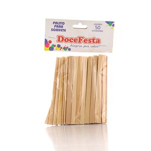 Palitos Doce Festa para Sorvete 50Unidades