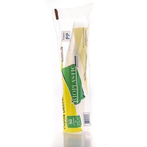 Copo Descartável Rioplastic Post Mix 330ml 50Unidades