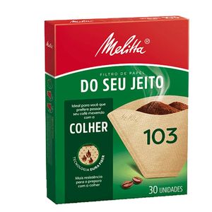 Filtro de Papel Melitta Colher 103 30Unidades
