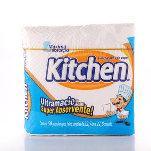 Guardanapo Papel Kitchen Folha Simples 23,5X22cm 50Unidades
