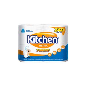 Toalha Papel Kitchen Jumbo 240 Toalhas 2rl