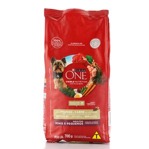 Alimento para Cães Purina One Mini Pequenos Frango e Carne 700g