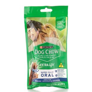 Snacks Dog Chow Oral Raças Médias e Grandes 80 g