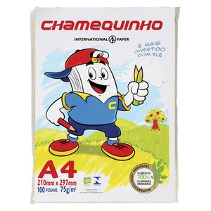Papel Sulfite Chamequinho A4 100 Fl 1 Unidade