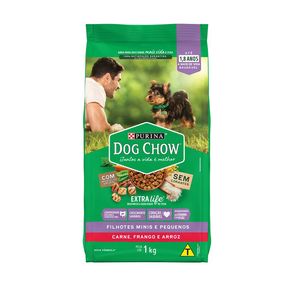 Alimentos para Cães Dog Chow Extra Life Filhotes Minis / Pequenos 1kg