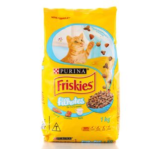 Alimento para Gatos Purina One Adultos Mini Pequenos Frango e Carne Friskies Filhotes 1kg