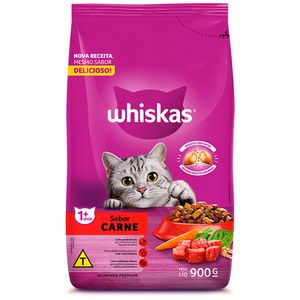 Alimento para Gatos Whiskas Adulto Carne 900g