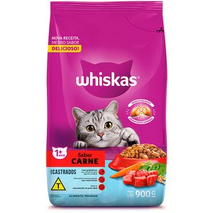 Alimento para Gatos Whiskas Gatos Castrados Carne 900g