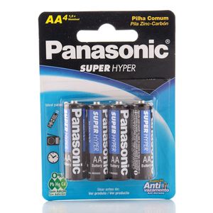 Pilha Panasonic Comum Peque AA 4Unidades