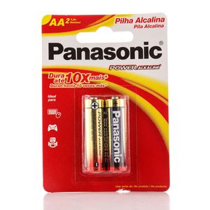 Pilha Panasonic Alcalina Pequena AA 2Unidades