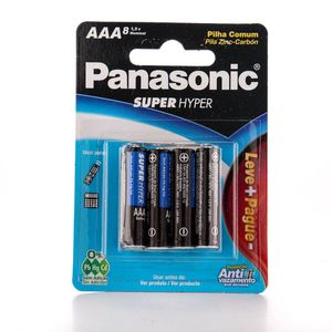 Pilha Panasonic Comum Palito AAA Leve Mais Pague Menos 8Unidades
