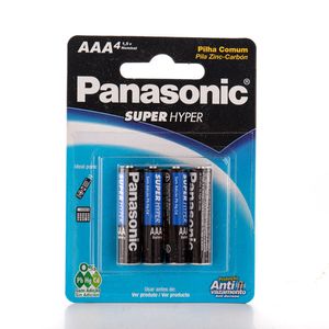 Pilha Panasonic Comum Palito AAA 4Unidade