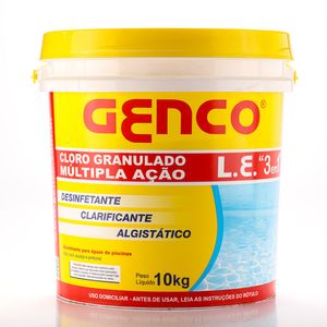 Cloro Genco Granulado Múltipla Ação 3 em 1 com 10kg
