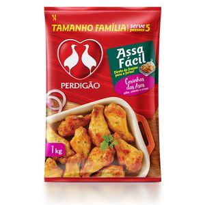 Coxinha da Asa Perdigão Temperada Congelada Assa Fácil 1kg