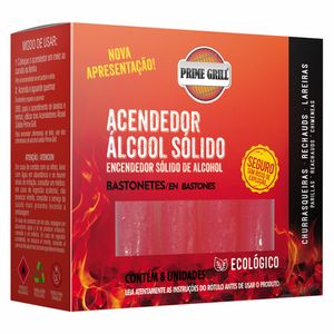 Acendedor Prime Grill Sólido 8Unidades