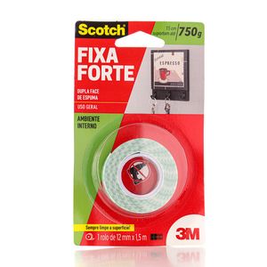 Fixa Forte Scotch Ambiente Interno 12mm x 1,5m