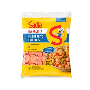 Filé de Peito de Frango Sadia Cubos Congelado 400g