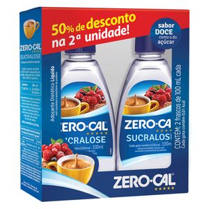 Adoçante Zero Cal Sucralose com 2 Unidades com 50% Desconto Segunda Unidade