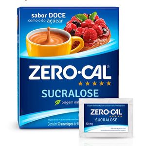 Adoçante Zero Cal Sucralose em Pó Caixa com 50 Envelopes