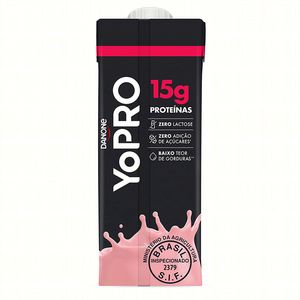 Bebida Láctea Danone Yopro Protein 15g Morango Shake 250ml