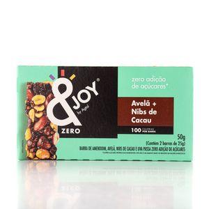 Barra & Joy Zero Avelã e Nibs Cacau 50g