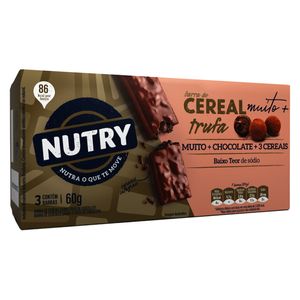 Cereal Barras Nutry Muito Mais Chocolate Sabor Trufa 60g