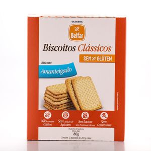 Biscoito Belfar sem Glúten sem Lactose Clássico Amanteigado 86g