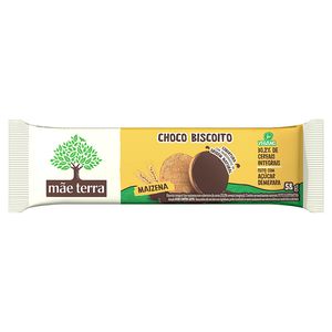Biscoito Mae Terra Integral Vegano Maizena com Cobertura Cacau 58g