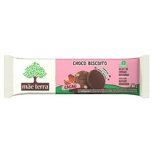 Biscoito Mae Terra Integral Vegano Cacau com Cobertura Cacau 58g