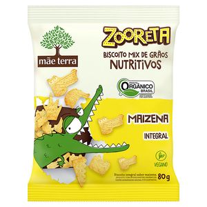 Biscoito Mãe Terra Zooreta Vegano e Orgânico Integral Maizena 80g