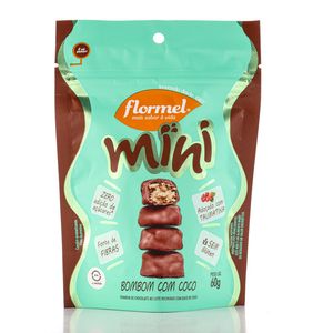 Bombom Flormel Mini Zero Adição Açúcar com Coco 70g