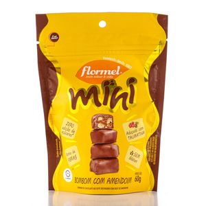 Bombom Flormel Mini Zero Adição Açúcar com Amendoim 70g